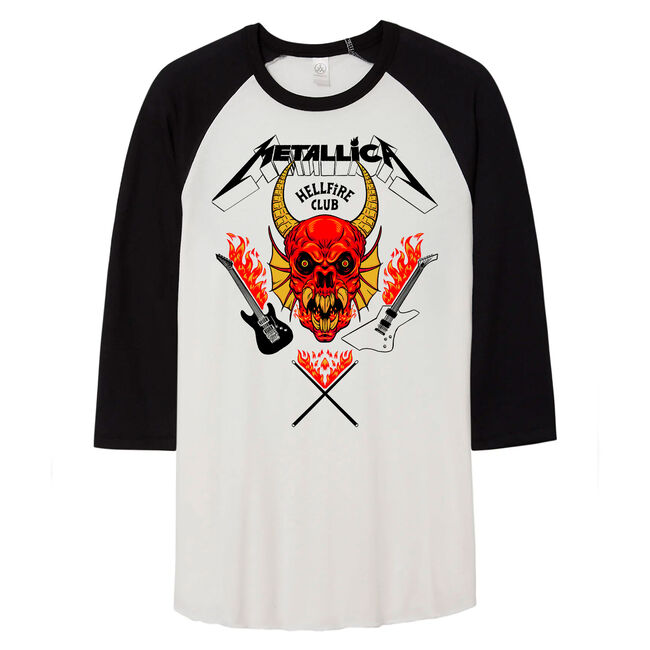 Stranger Things x Metallica Hellfire Club Raglan - Medium, , hi-res