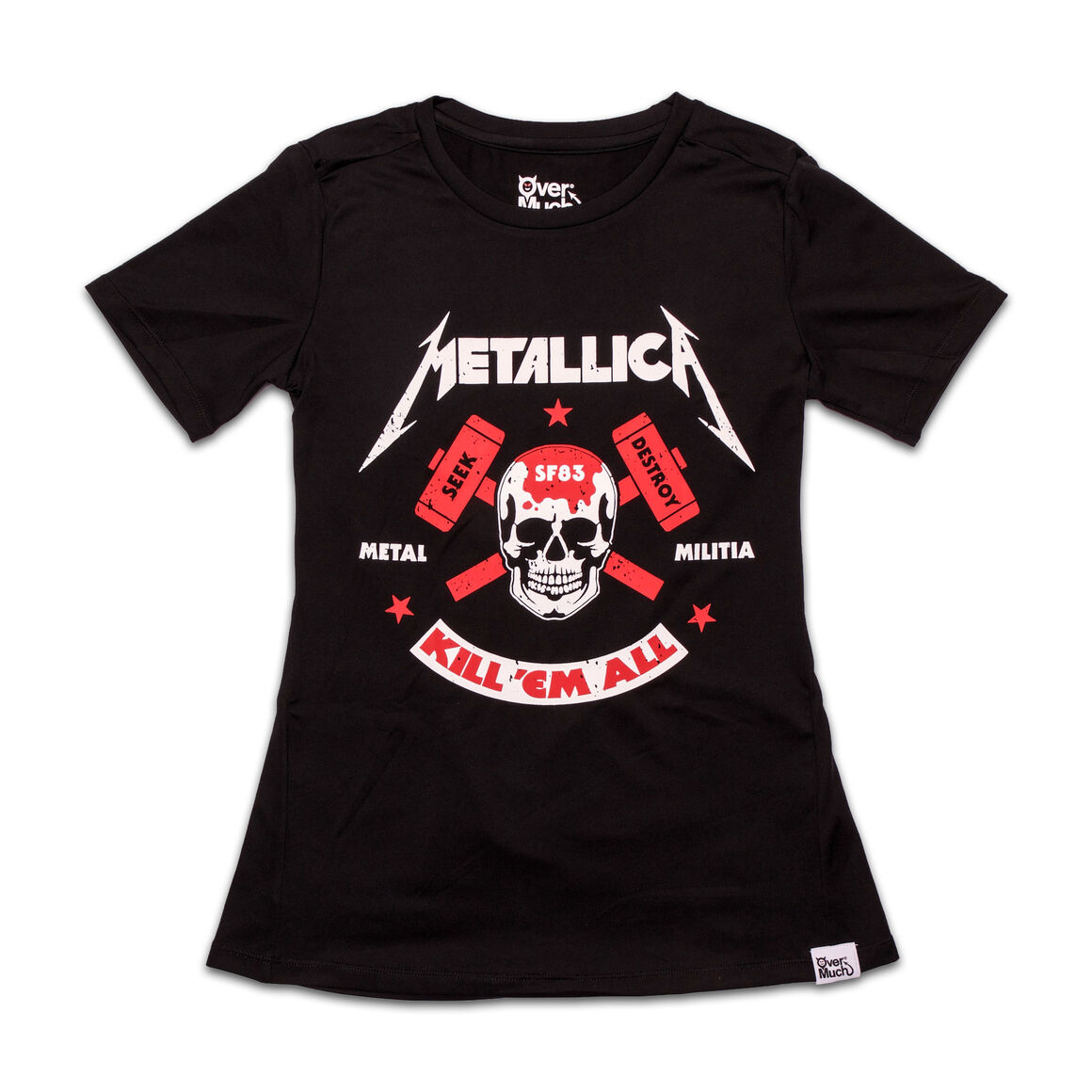 Women's OverMuch x Metallica Metal Militia Skull Hammer T-Shirt, , hi-res