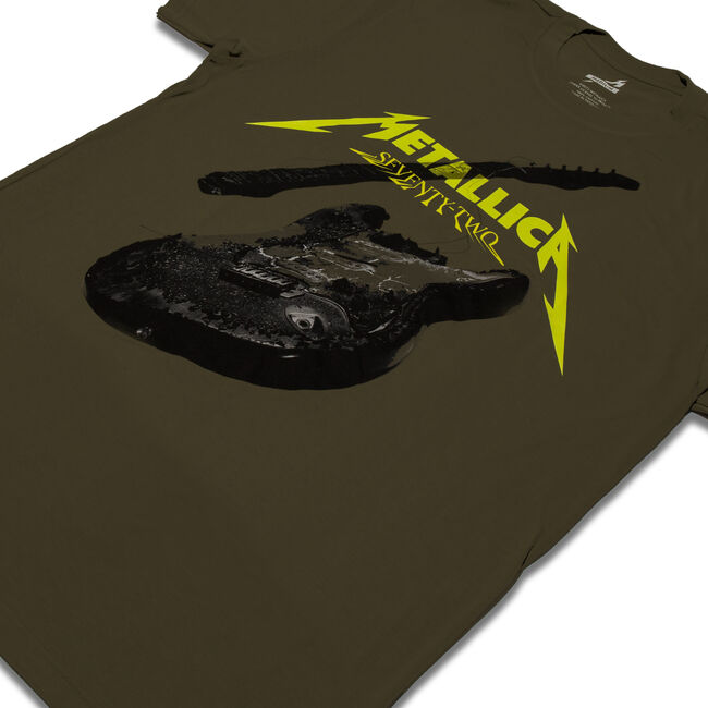 72 Seasons Burnt Guitar T-Shirt (Olive Green), , hi-res